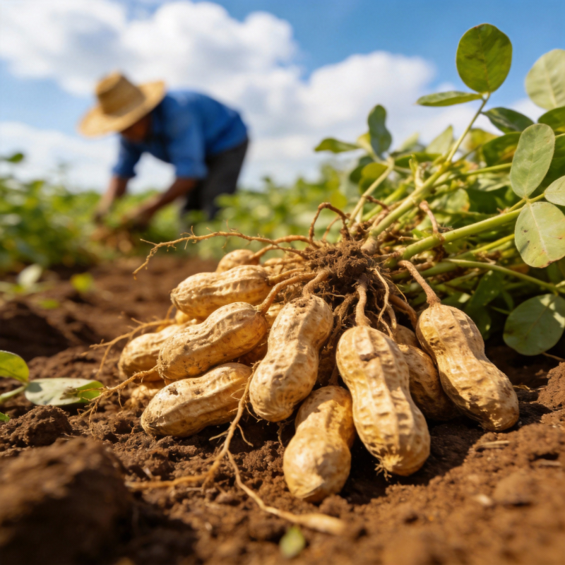 花生丰收景象图片
