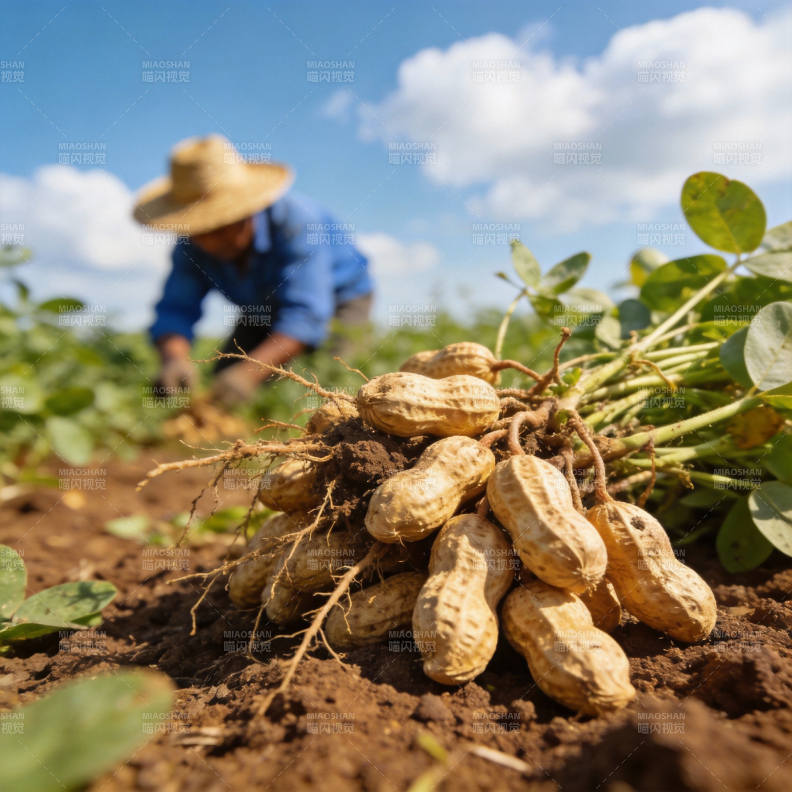 花生丰收图图片