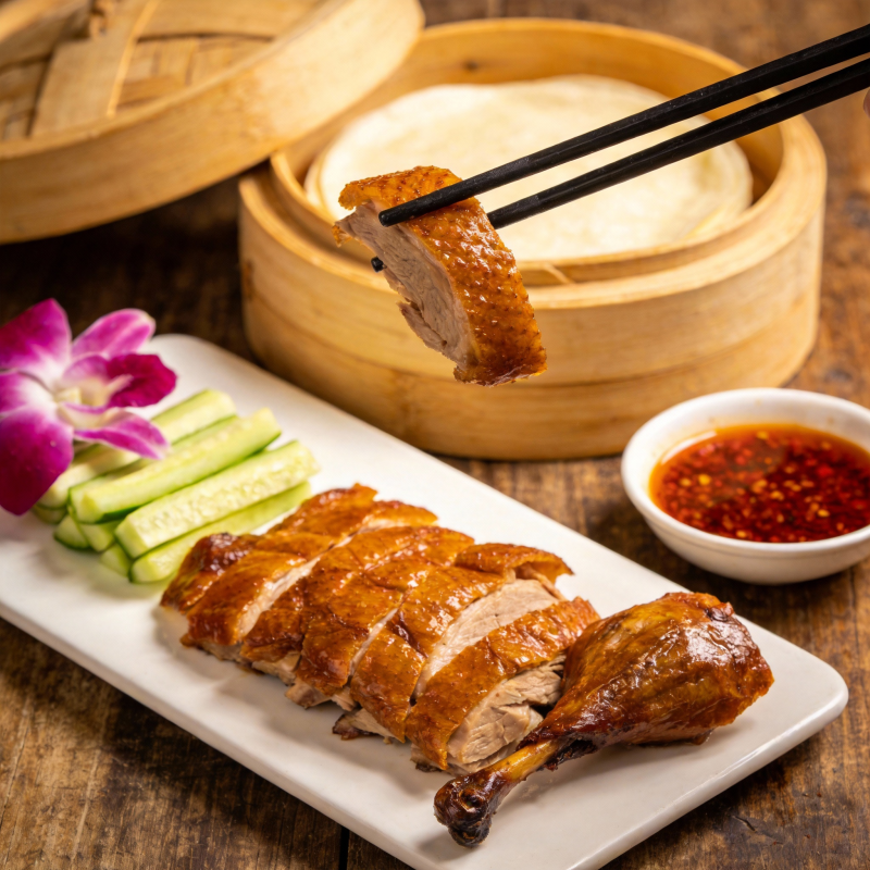 北京烤鸭配薄饼图片