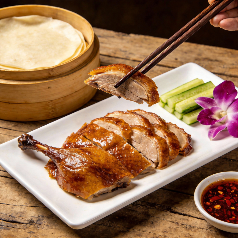 北京烤鸭配薄饼图片