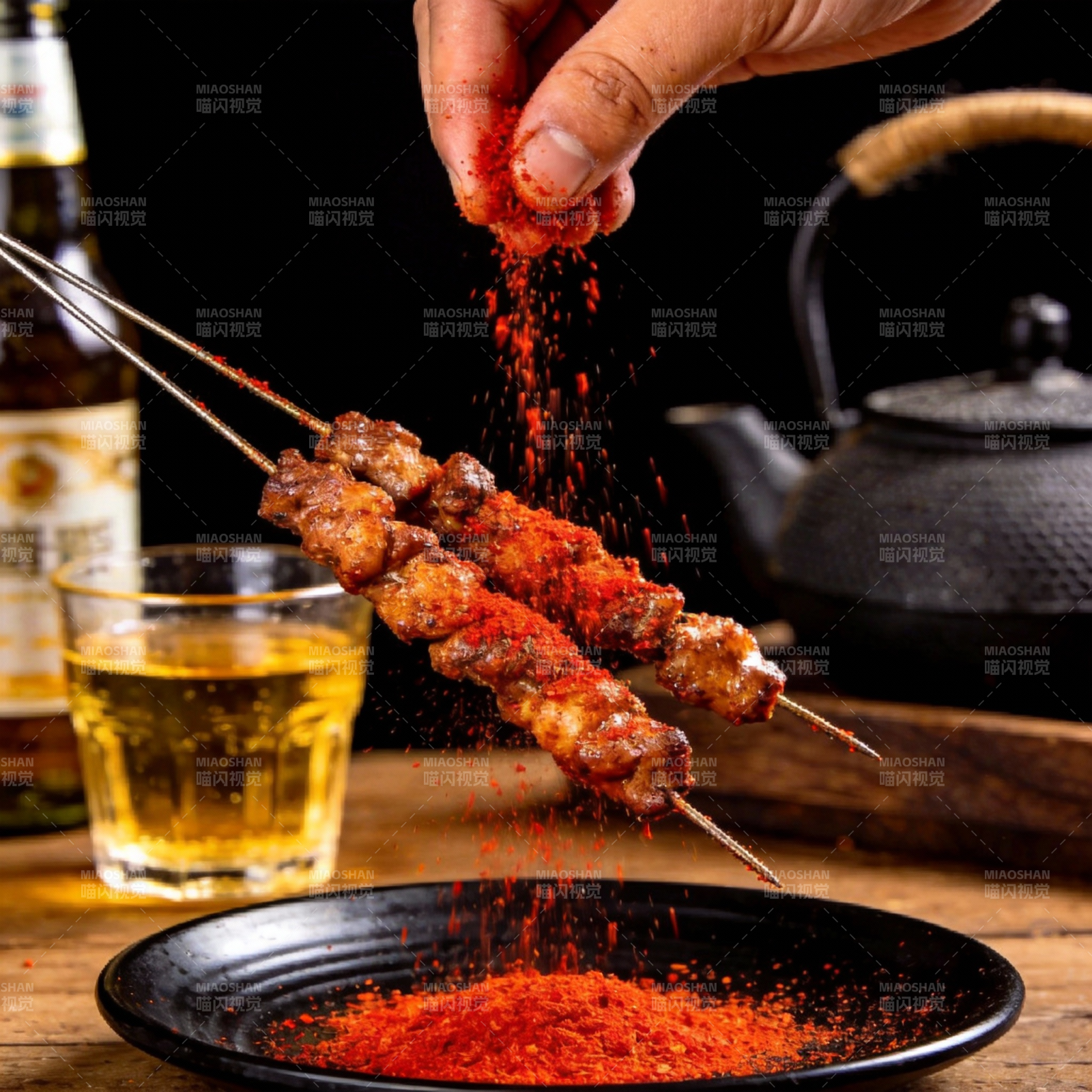 烤肉撒辣粉图片