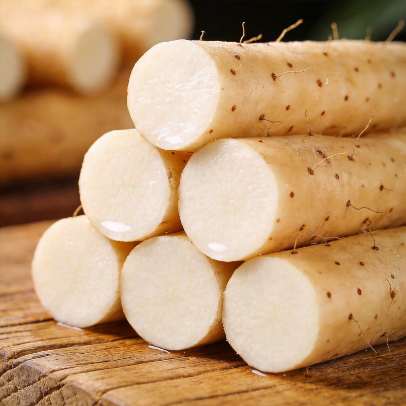 新鲜山药特写图片
