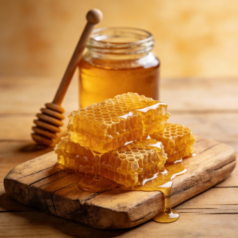 蜂蜜蜂巢特写图片