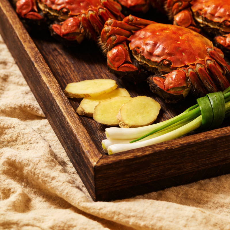 蟹宴配姜葱图片