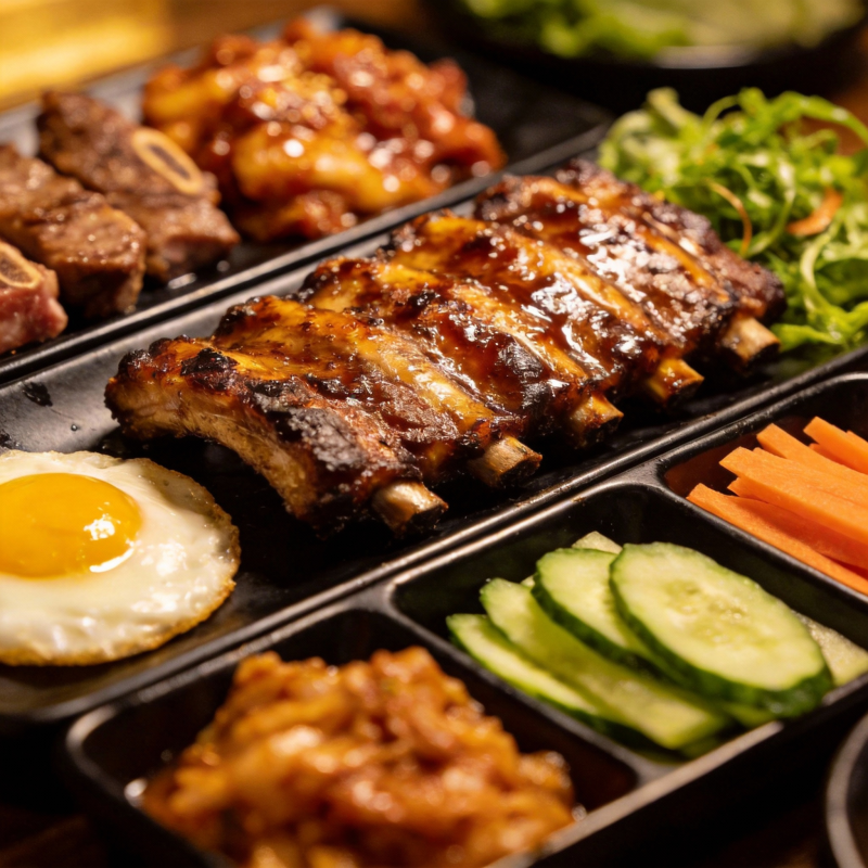 美味烤肉拼盘图片