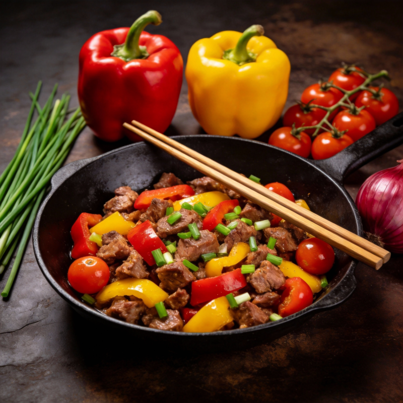 彩椒牛肉炒饭图片