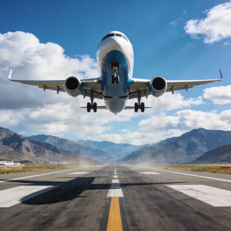 飞机起飞瞬间图片