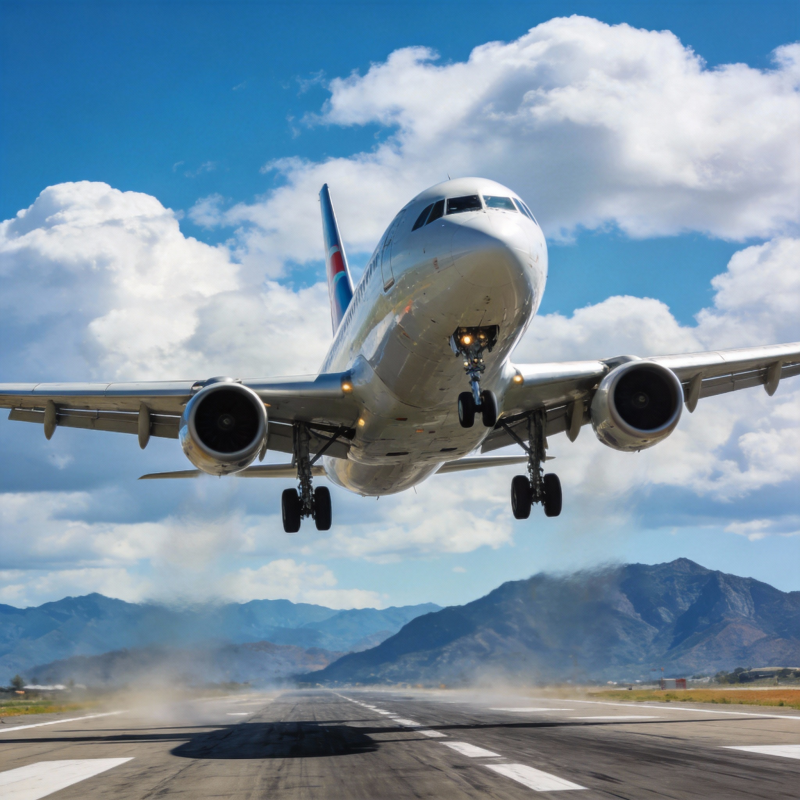 飞机起飞瞬间图片