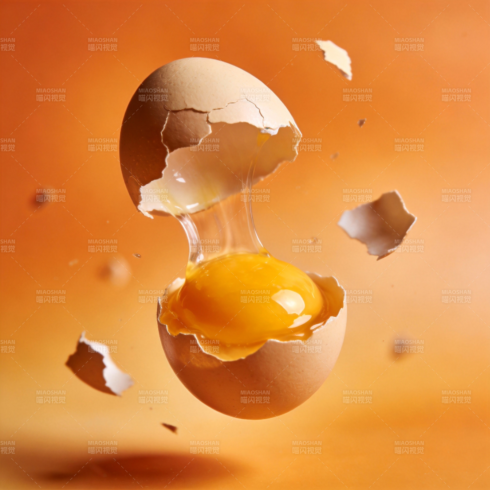 蛋壳碎裂 蛋黄飞溅图片