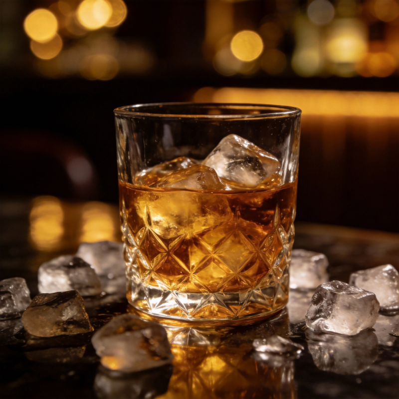 琥珀酒杯冰块辉图片