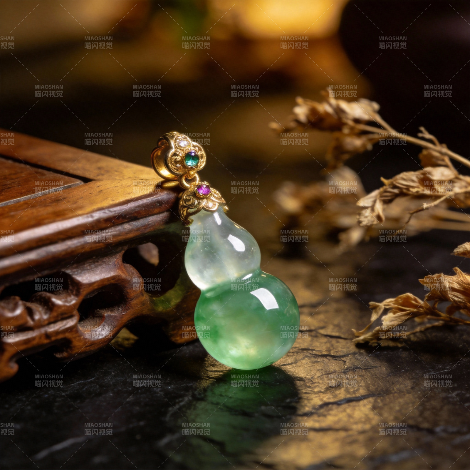 翡翠葫芦吊坠图片