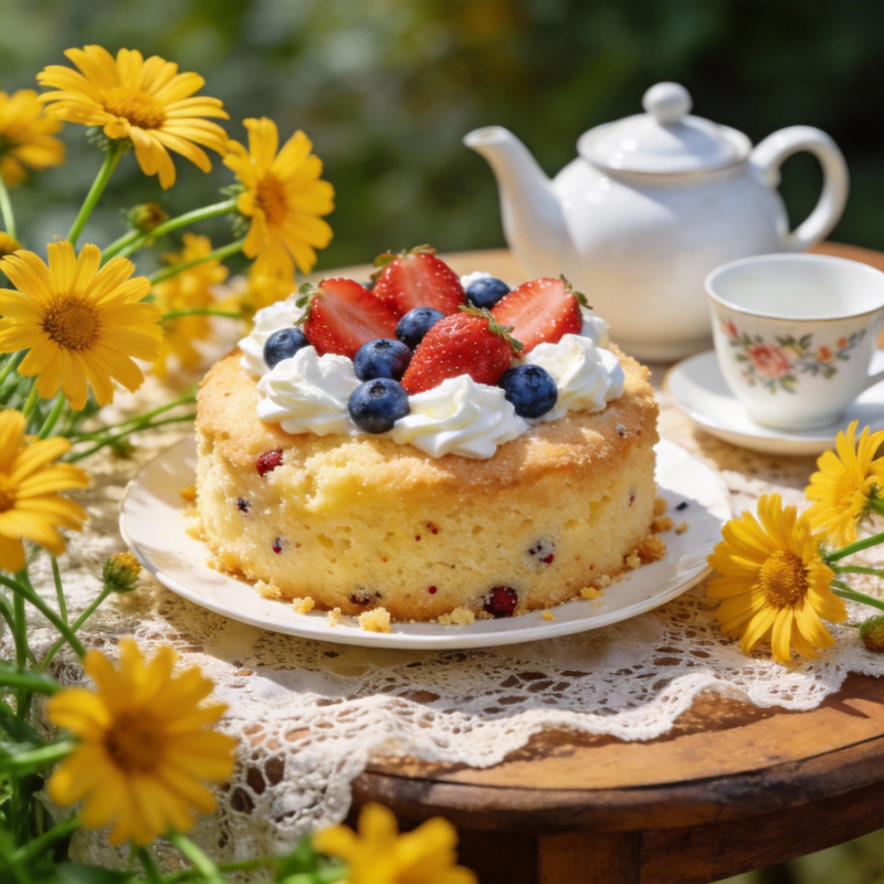 花间草莓蛋糕图片