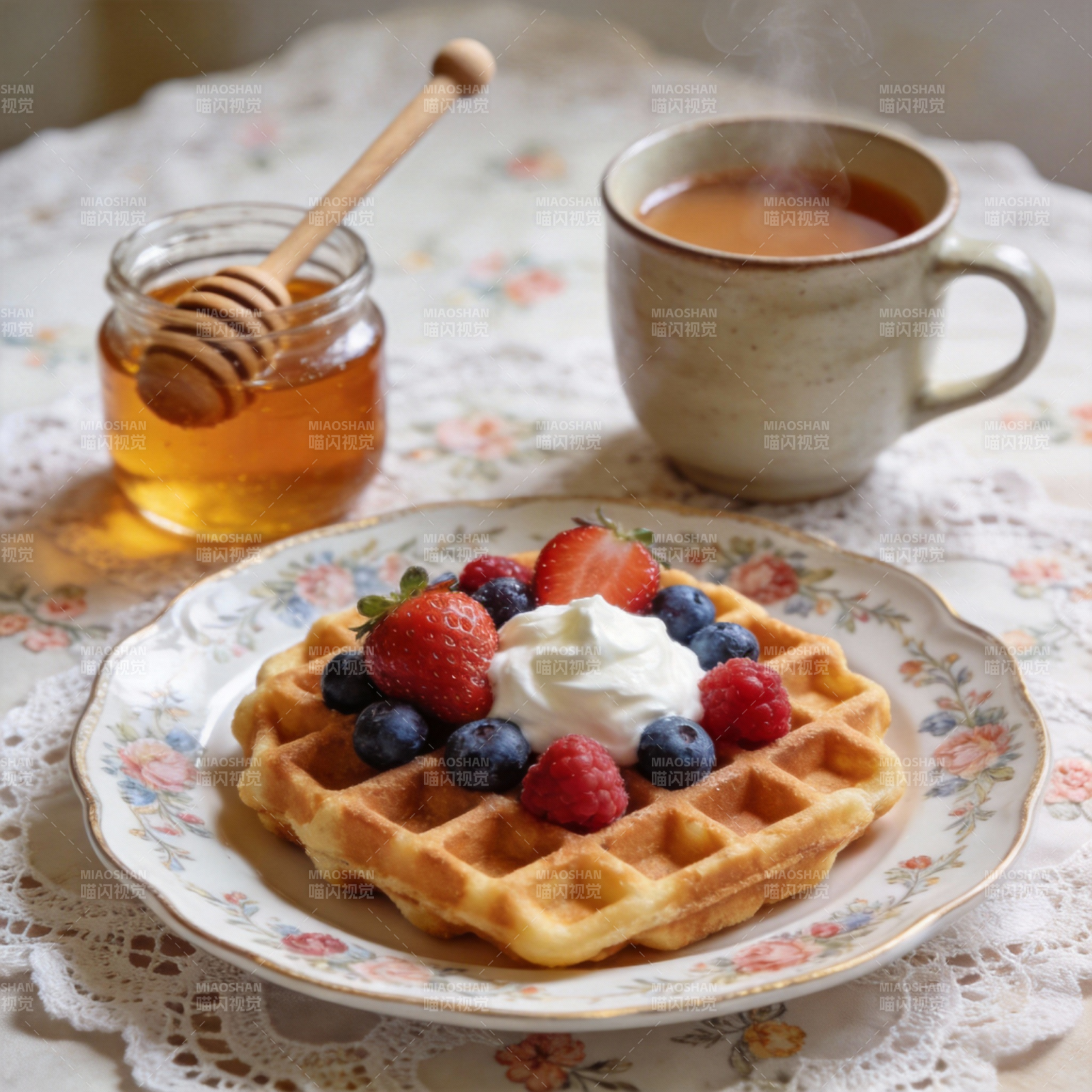 甜蜜早餐时光图片