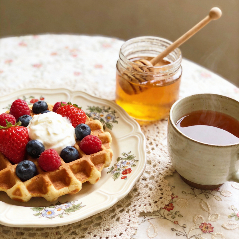 甜蜜早餐时光图片