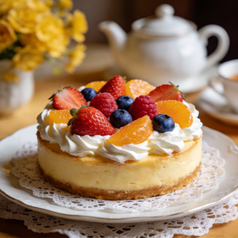 水果奶油芝士蛋糕图片