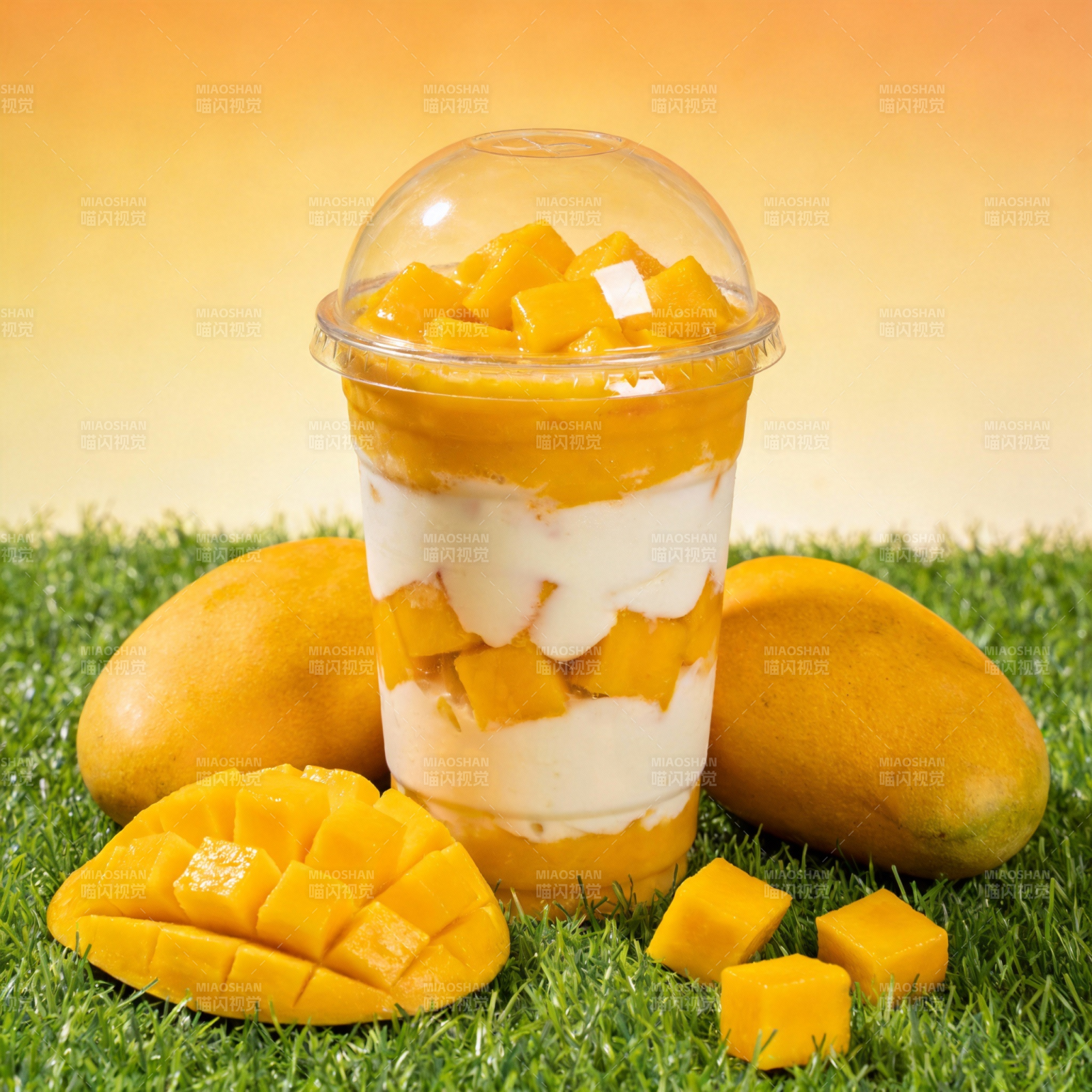 芒果酸奶杯图片