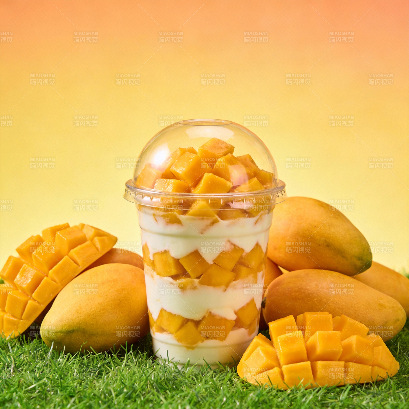 芒果酸奶杯图片
