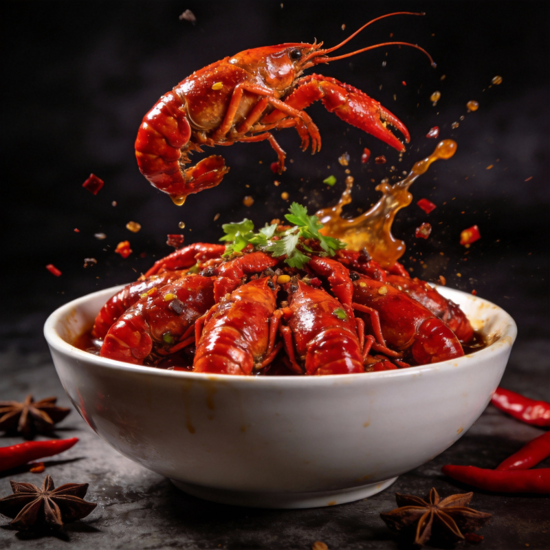 麻辣小龙虾飞溅图片