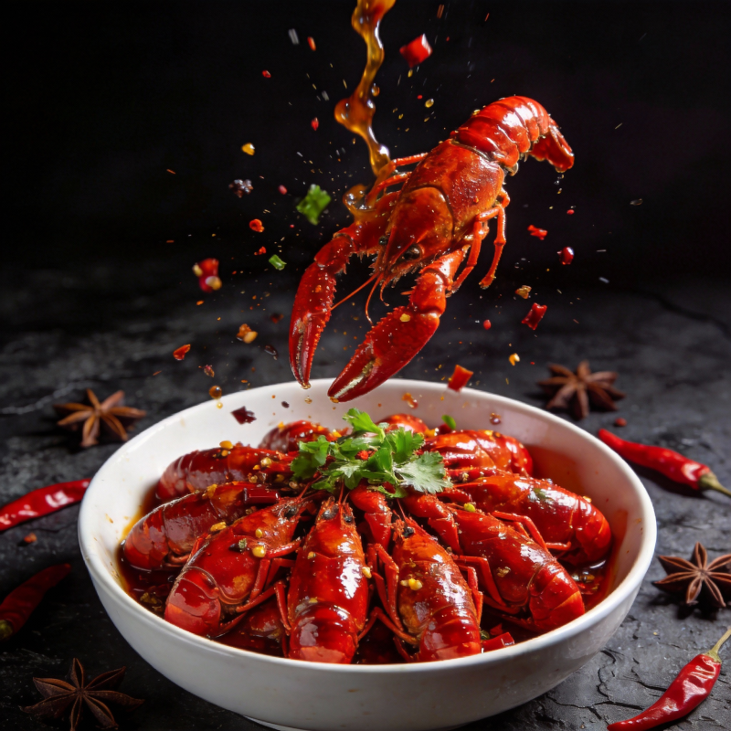 麻辣小龙虾飞溅图片