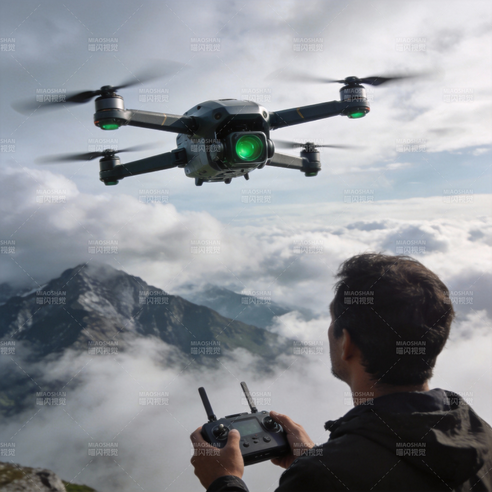 山巅遥控无人机图片