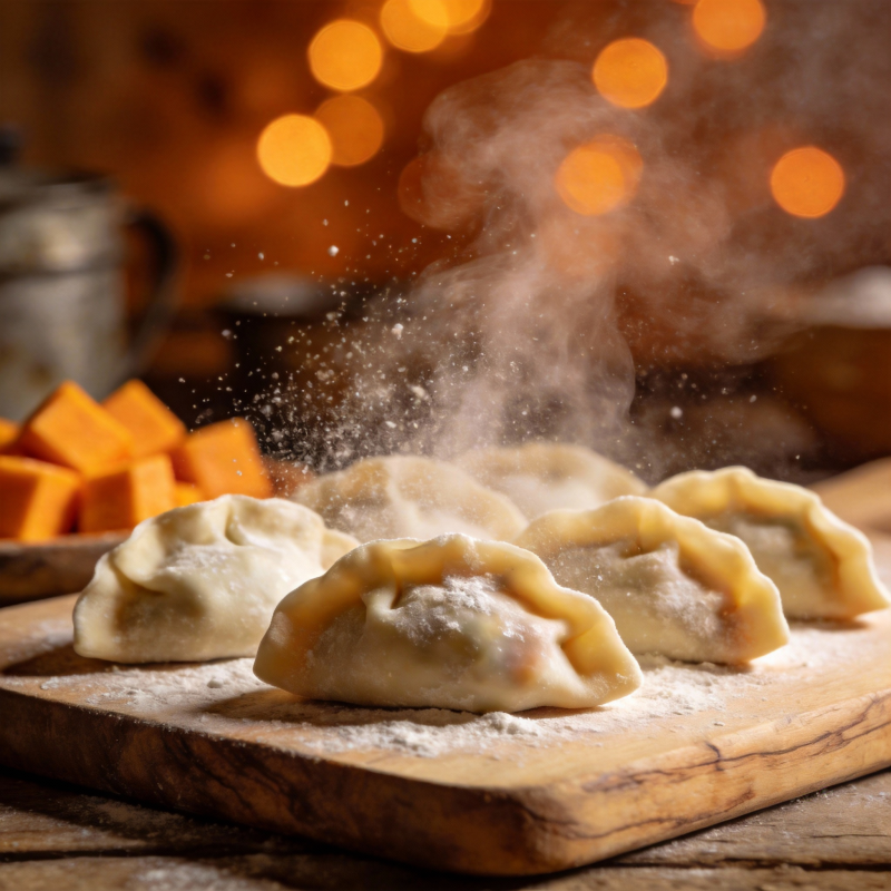 热腾腾的饺子图片