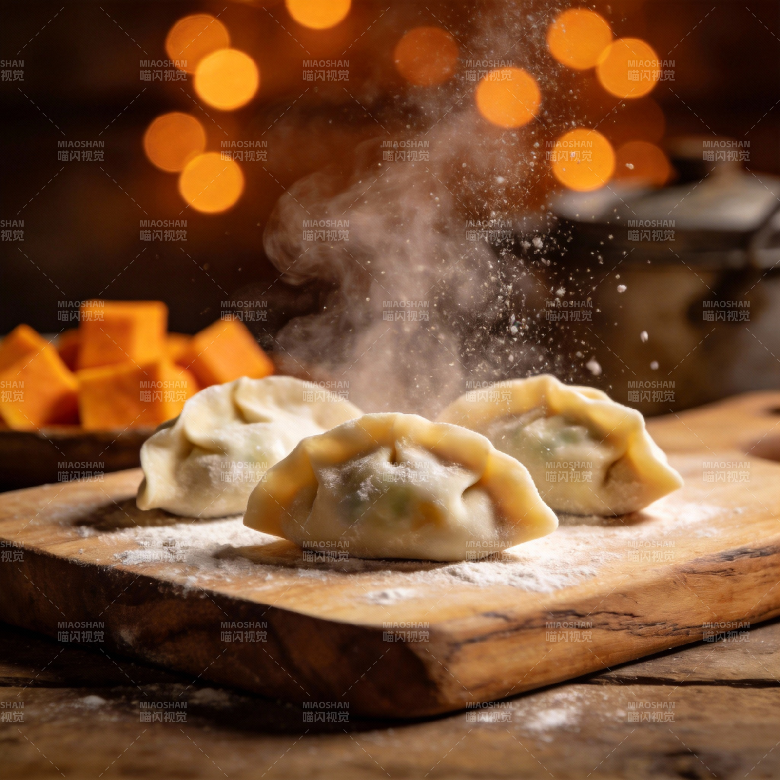 热腾腾的饺子图片