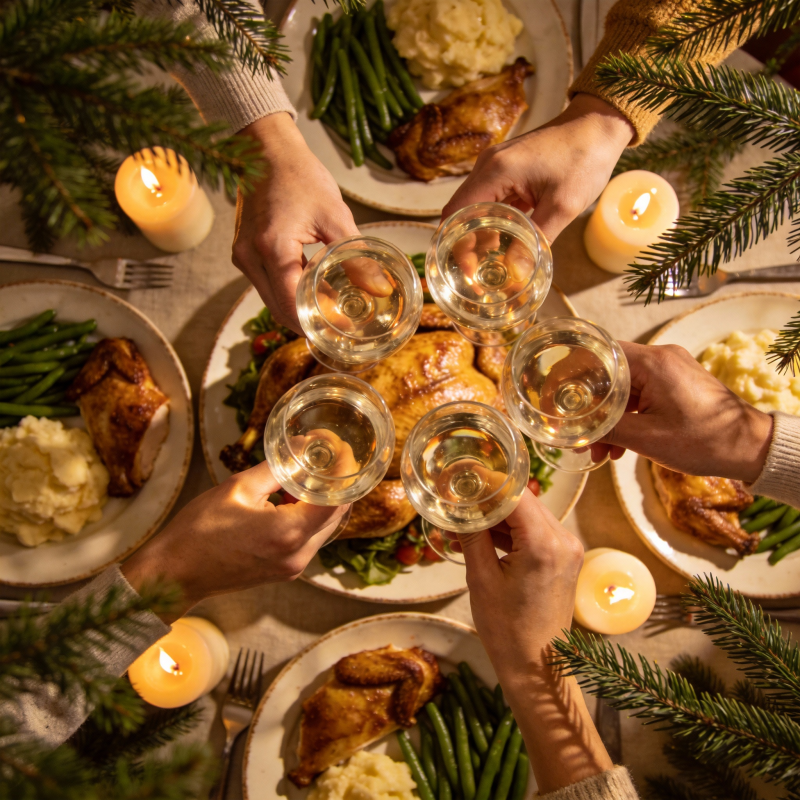 温馨聚餐 举杯共庆图片