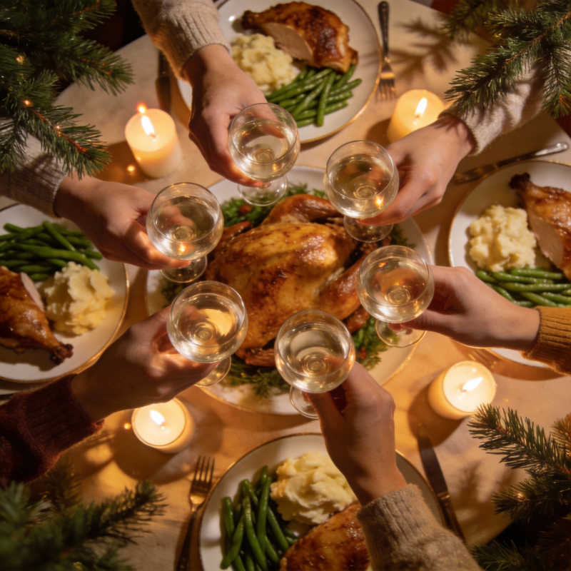 温馨圣诞聚餐图片