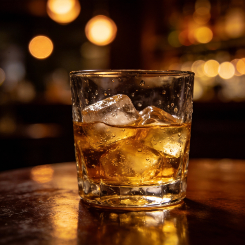 琥珀冰饮 夜色微光图片