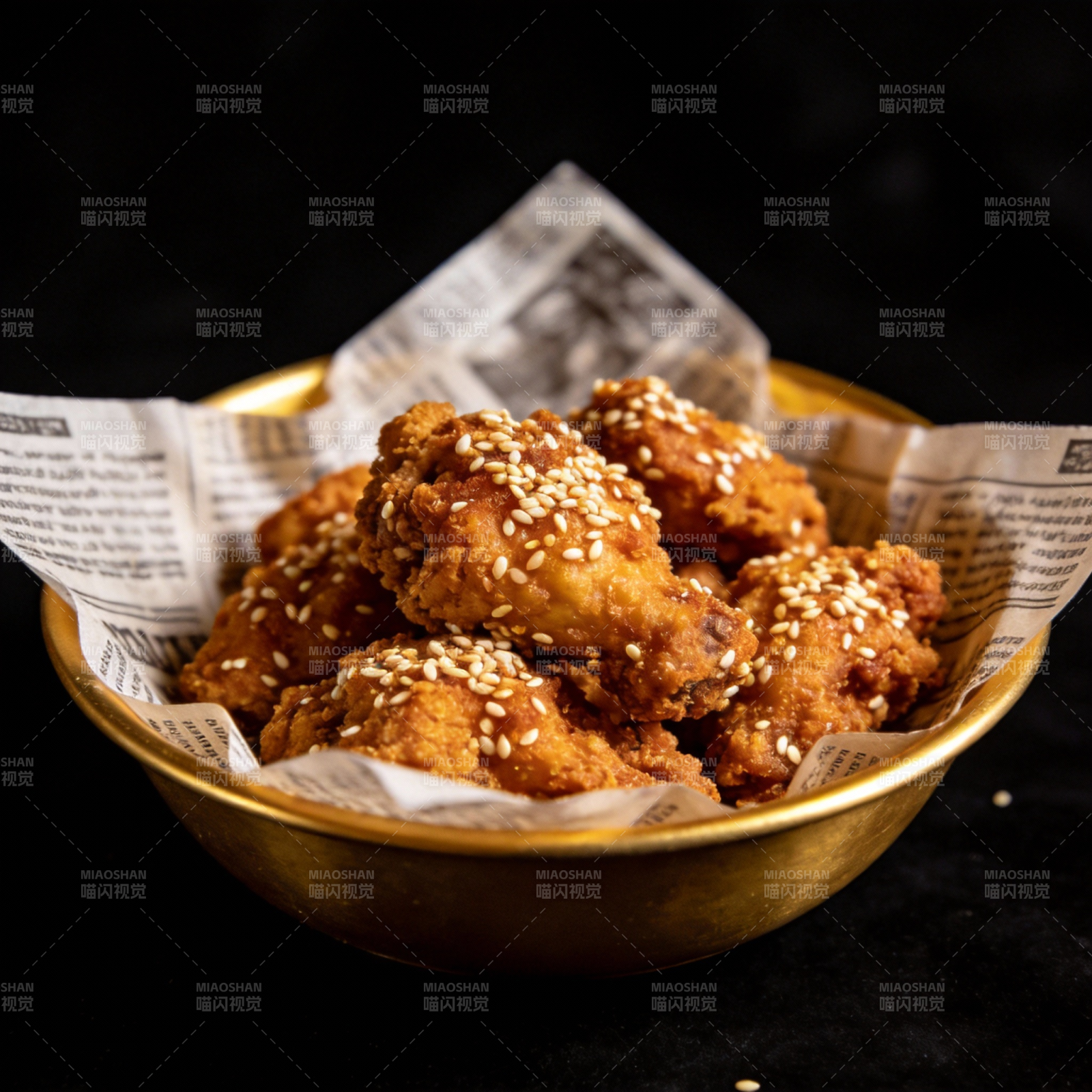 香酥芝麻鸡翅图片