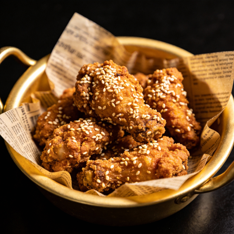 芝麻鸡翅 金黄酥脆图片