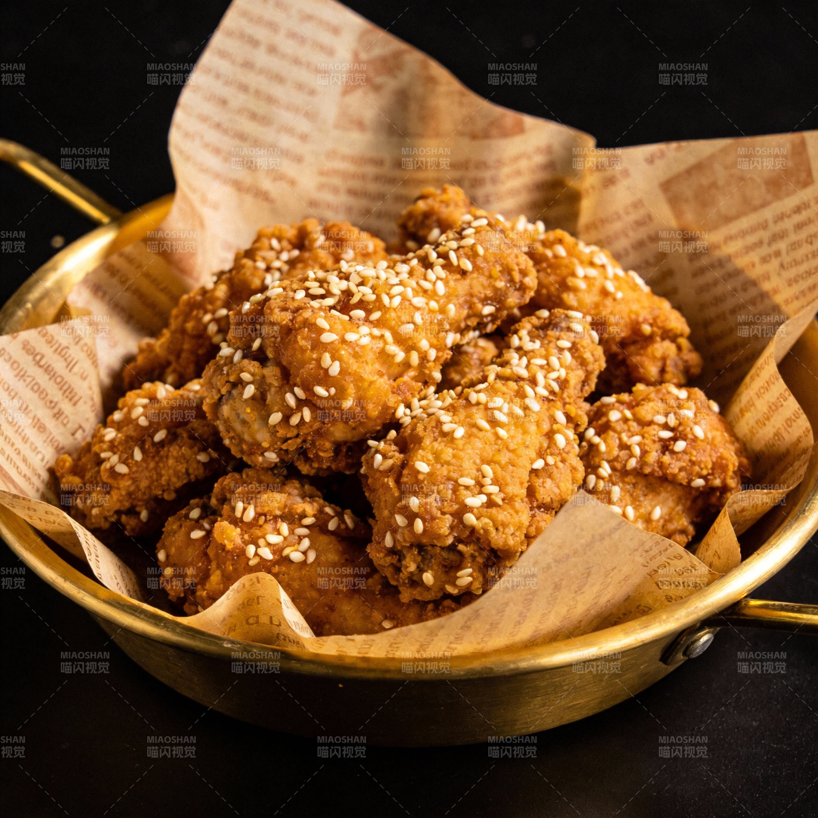 芝麻炸鸡翅图片