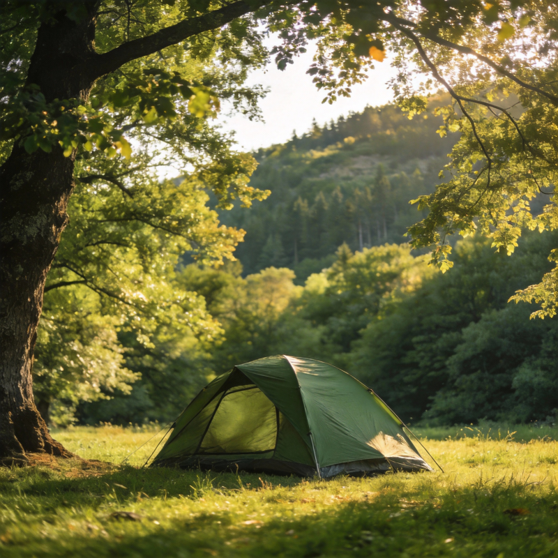 林间露营 静谧自然图片