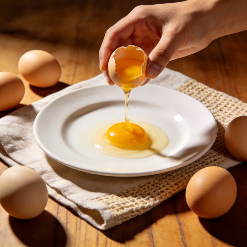 蛋黄入盘图片