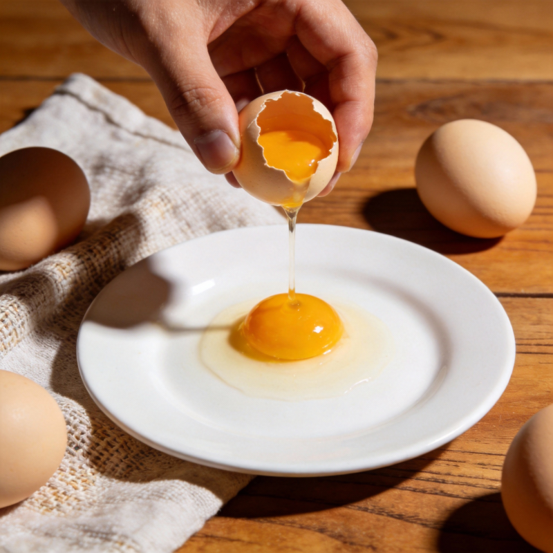 蛋黄缓缓滴落图片