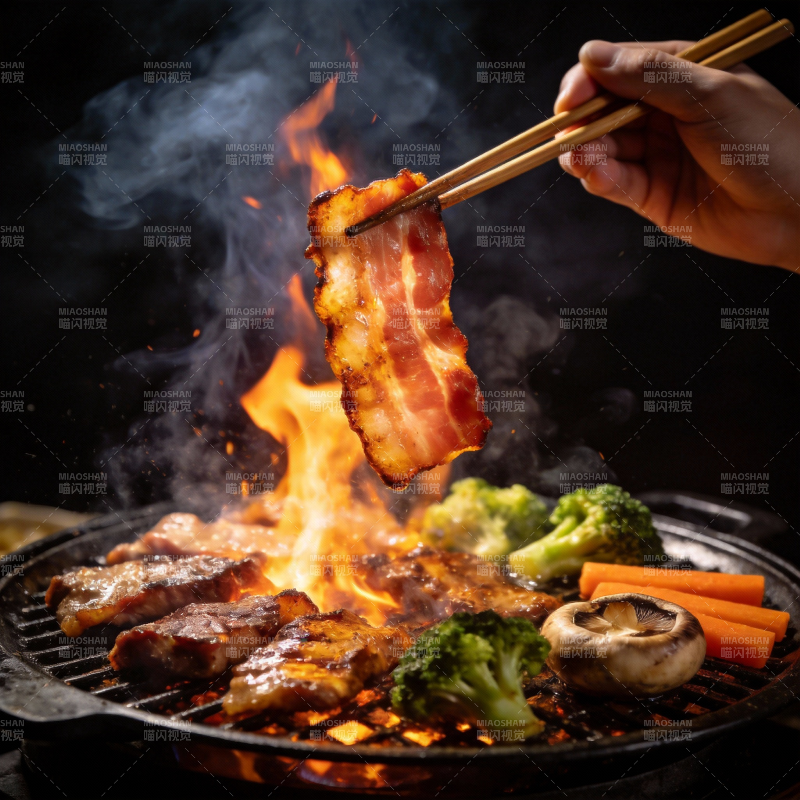 火焰烤肉盛宴图片