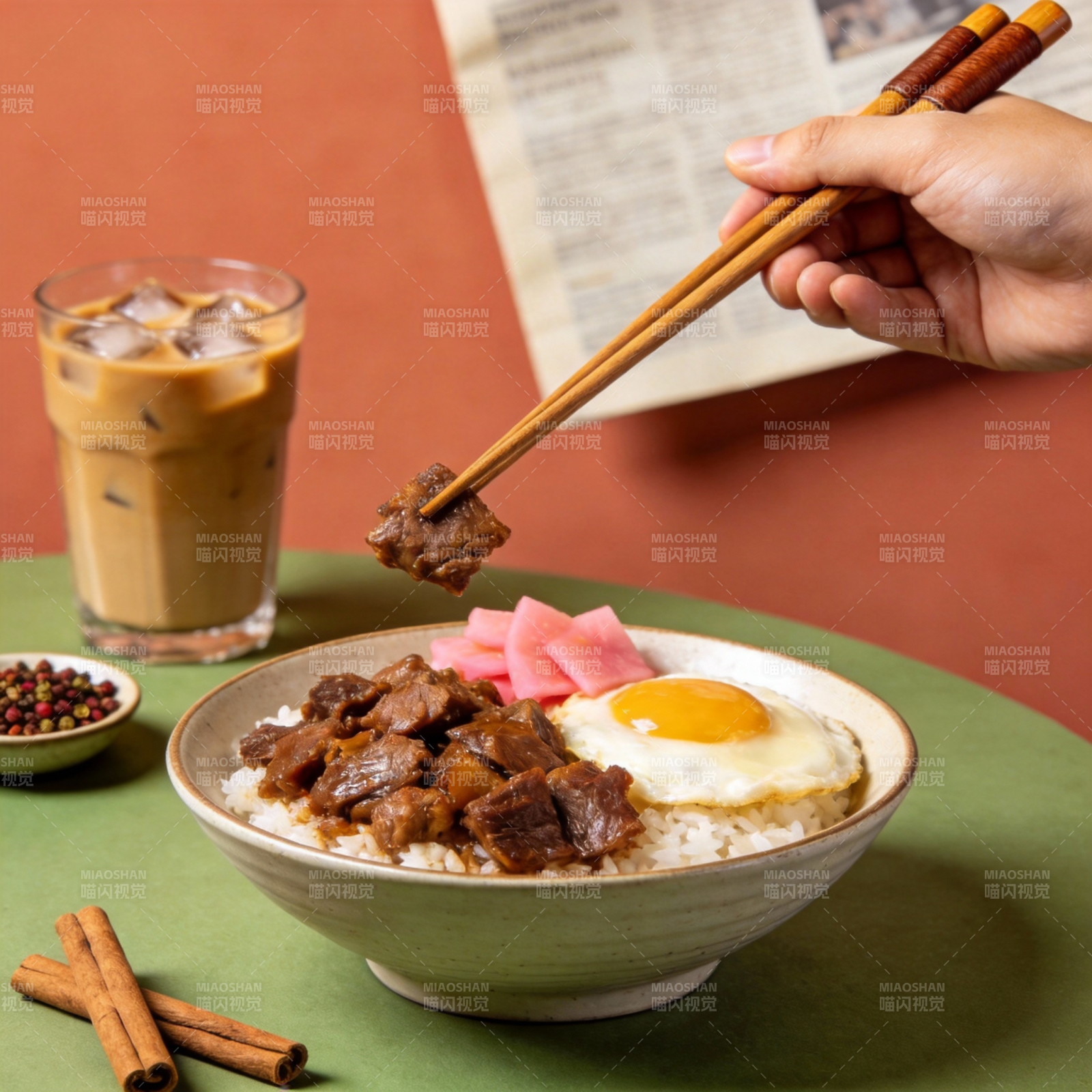 咖喱饭配煎蛋图片