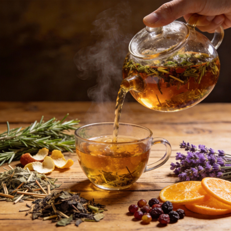 花果茶香四溢图片