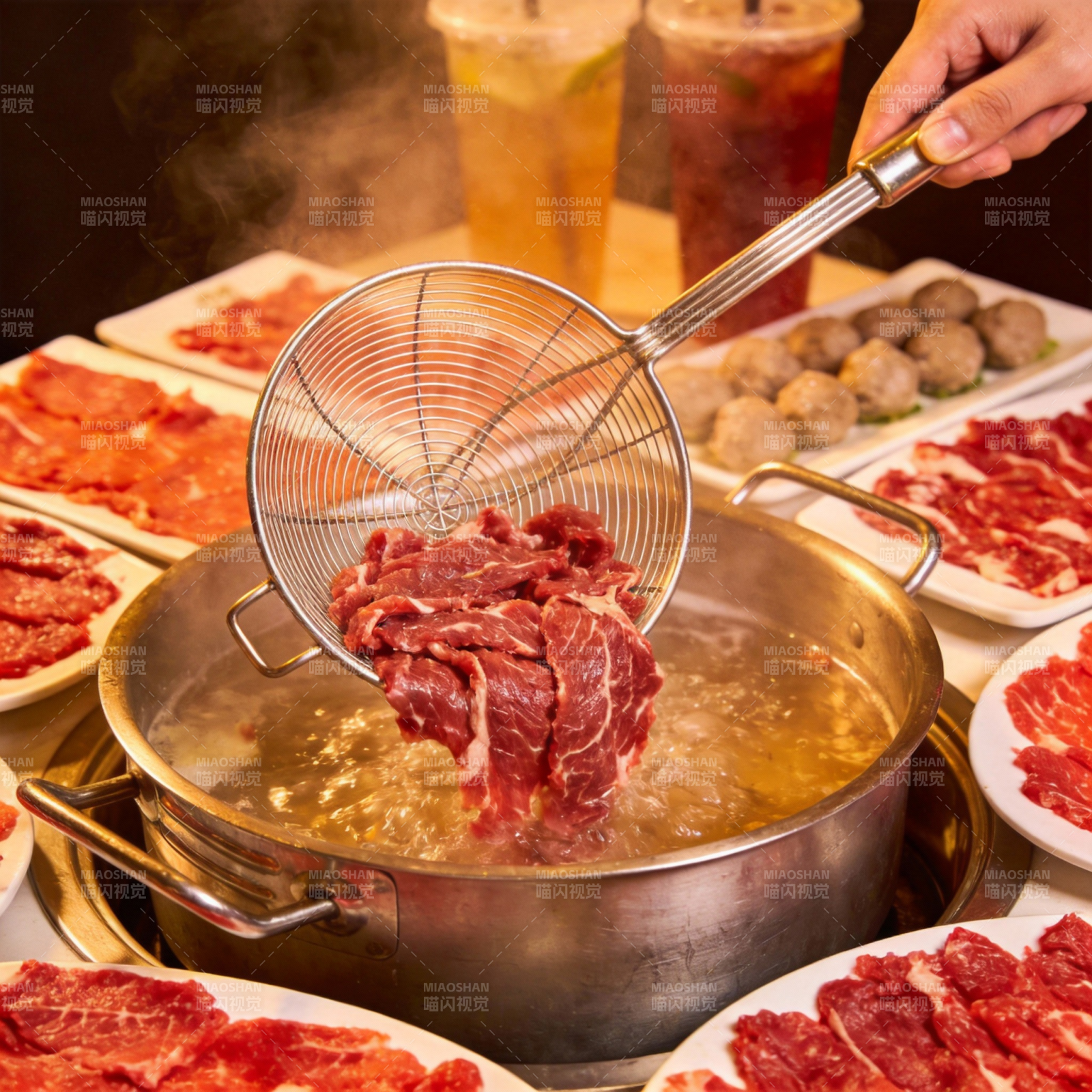 火锅涮肉 鲜嫩诱人图片