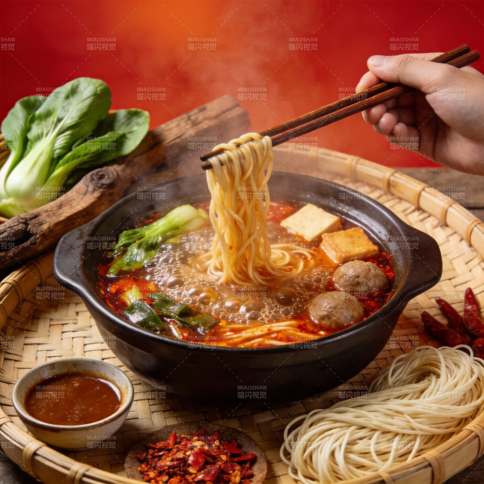 热辣牛肉面图片