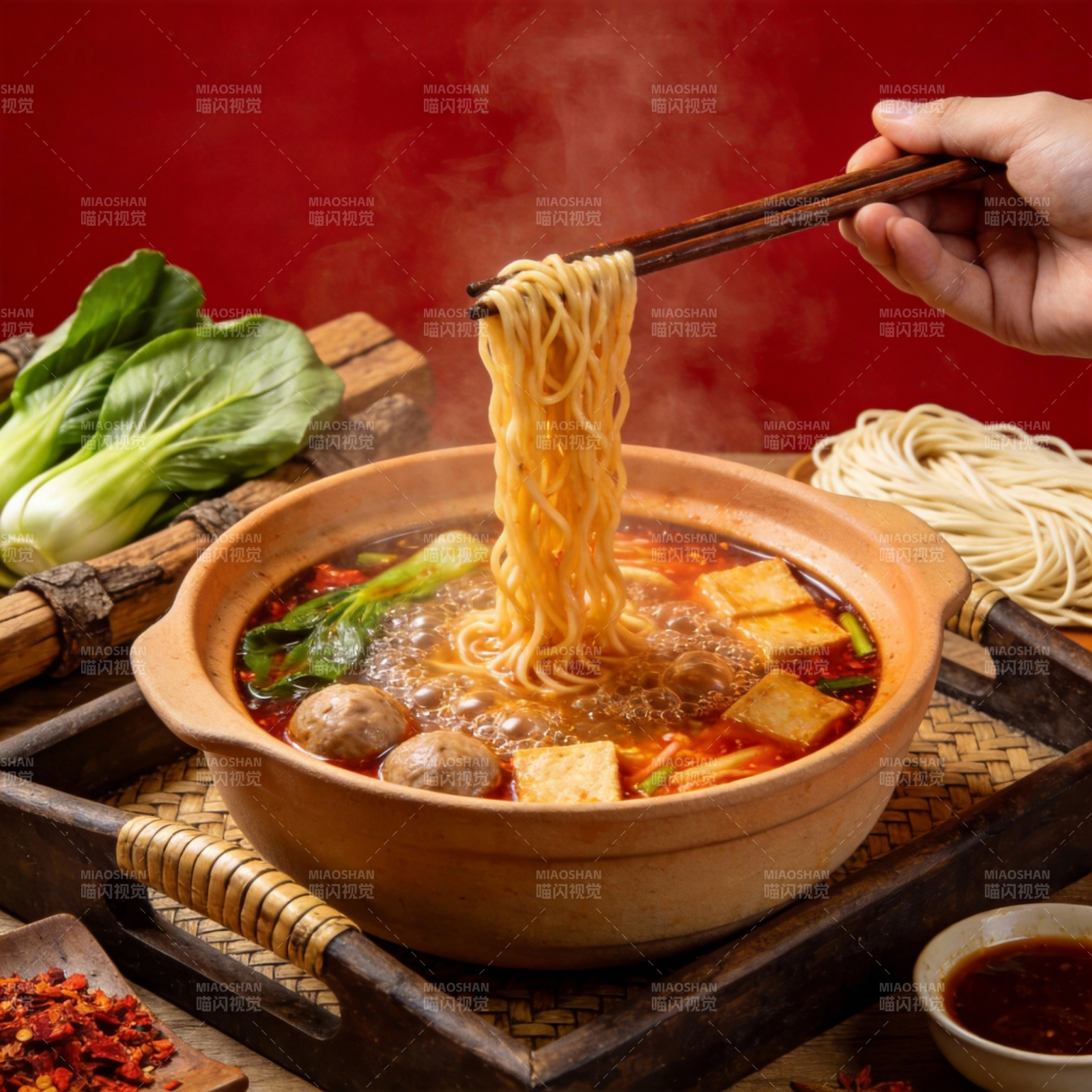 热气腾腾的麻辣烫图片