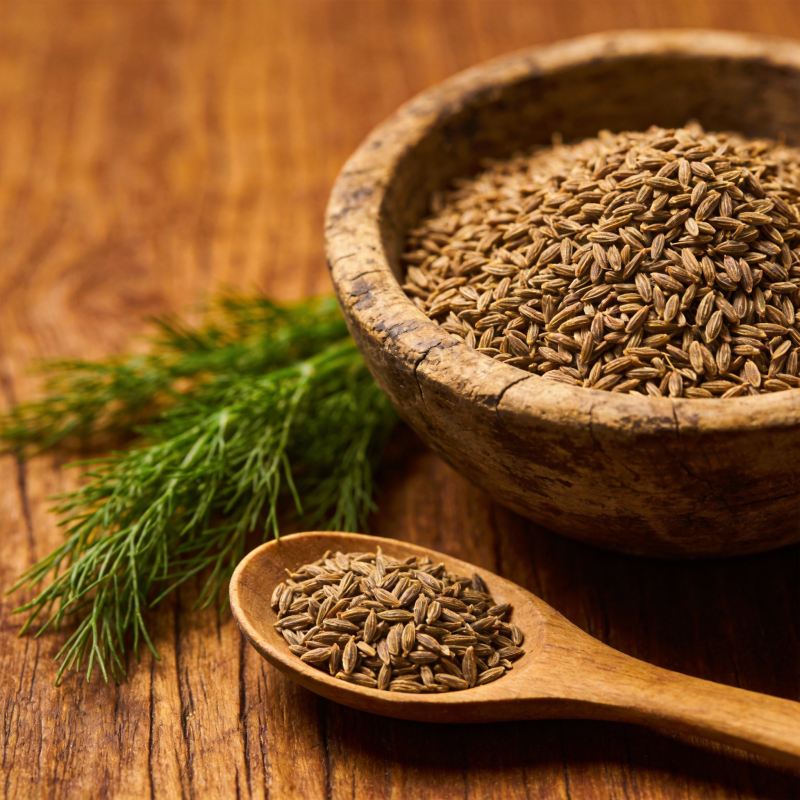 香菜籽与新鲜香菜图片