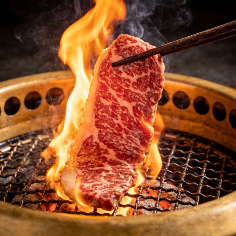 火焰炙烤牛肉片图片
