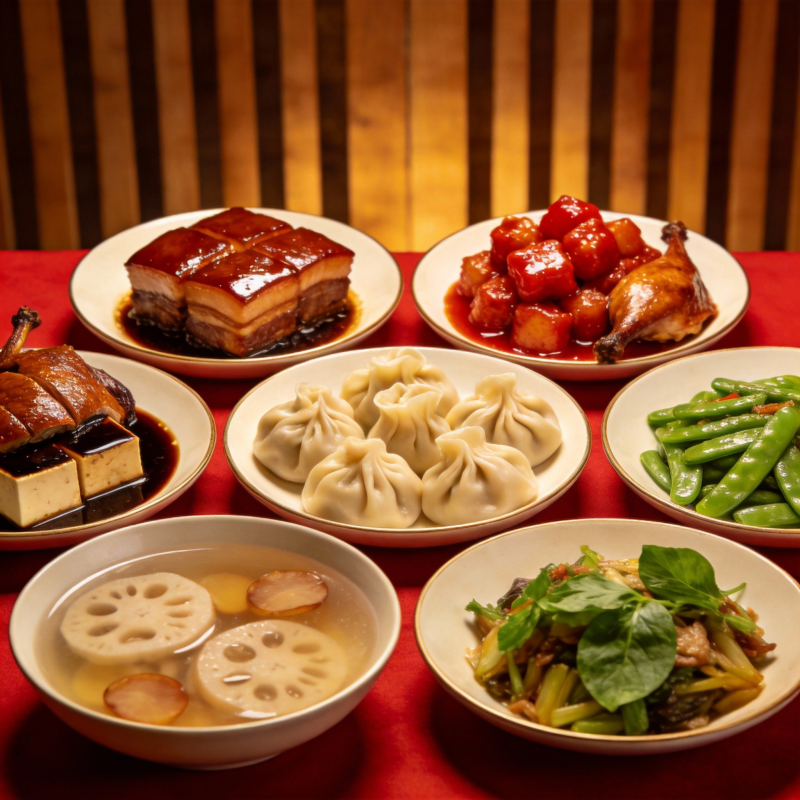 中式美食盛宴图片