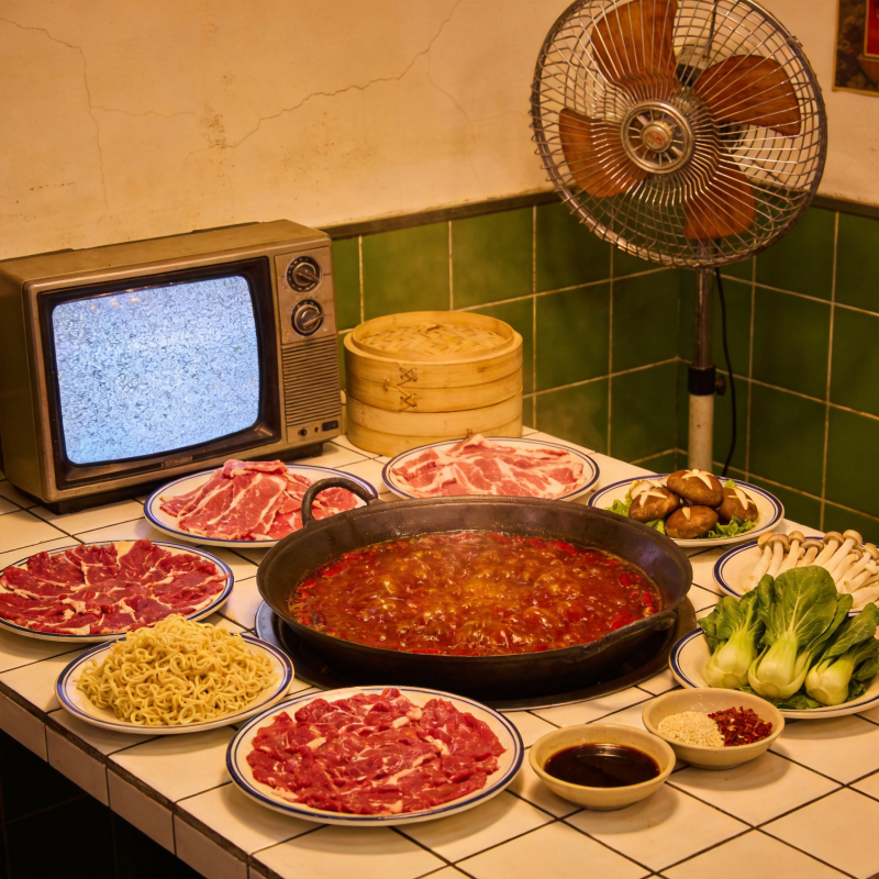 热气腾腾的火锅宴图片