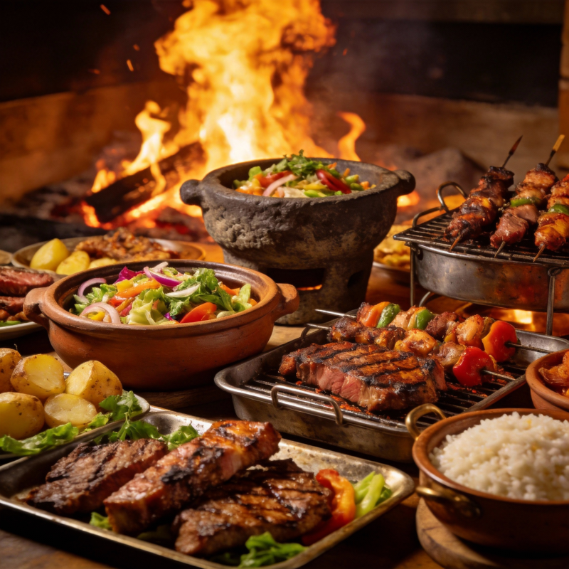 火焰烧烤盛宴图片