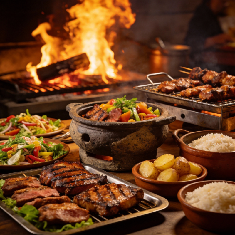 火焰烧烤盛宴图片