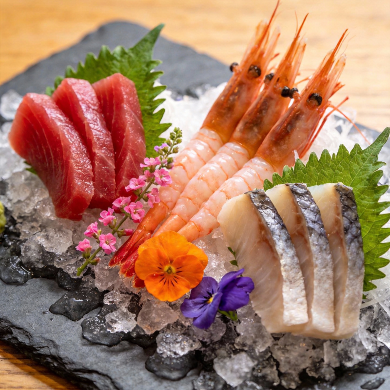 精致刺身拼盘图片