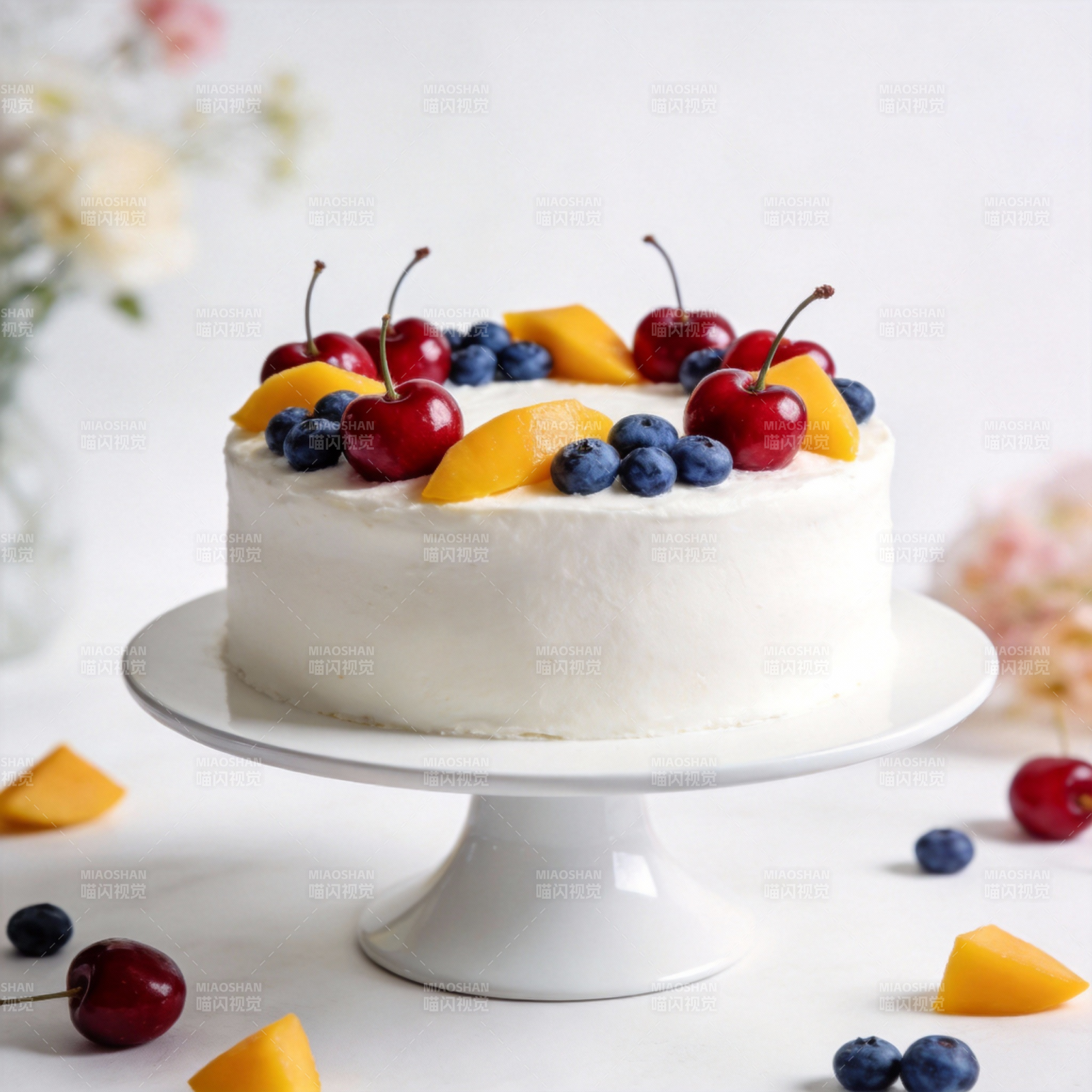 水果奶油蛋糕图片