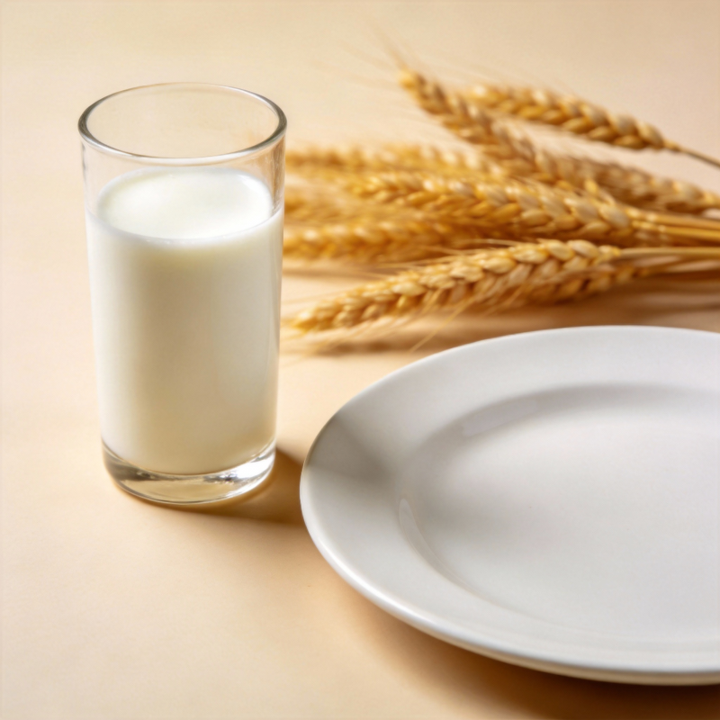 牛奶与麦穗静物图片